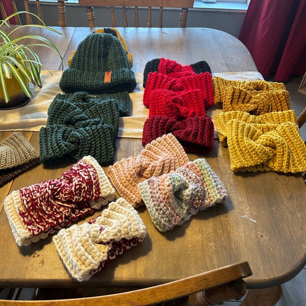 Cozy Knit Headbands and Beanies Set & Balaclava